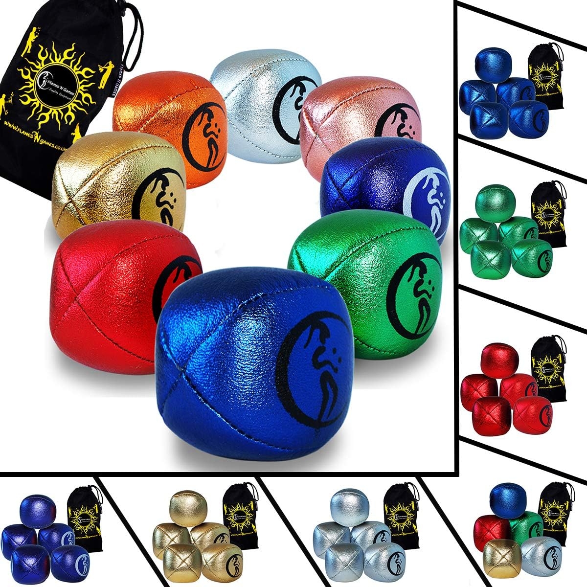 Flames 'N Games Metallic faux leather Juggling balls - 50% off - Seconds